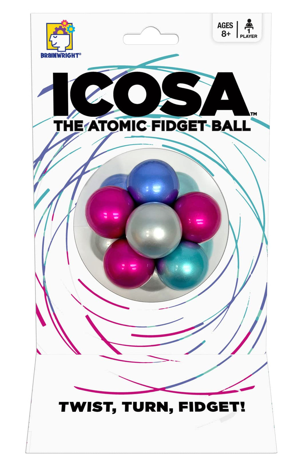 Brainwright - Icosa Ice - The Atomic Fidget Ball. Twist Turn Fidget!