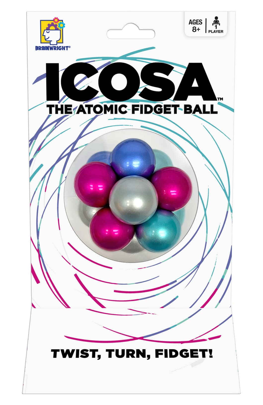 Brainwright - Icosa Ice - The Atomic Fidget Ball. Twist Turn Fidget!