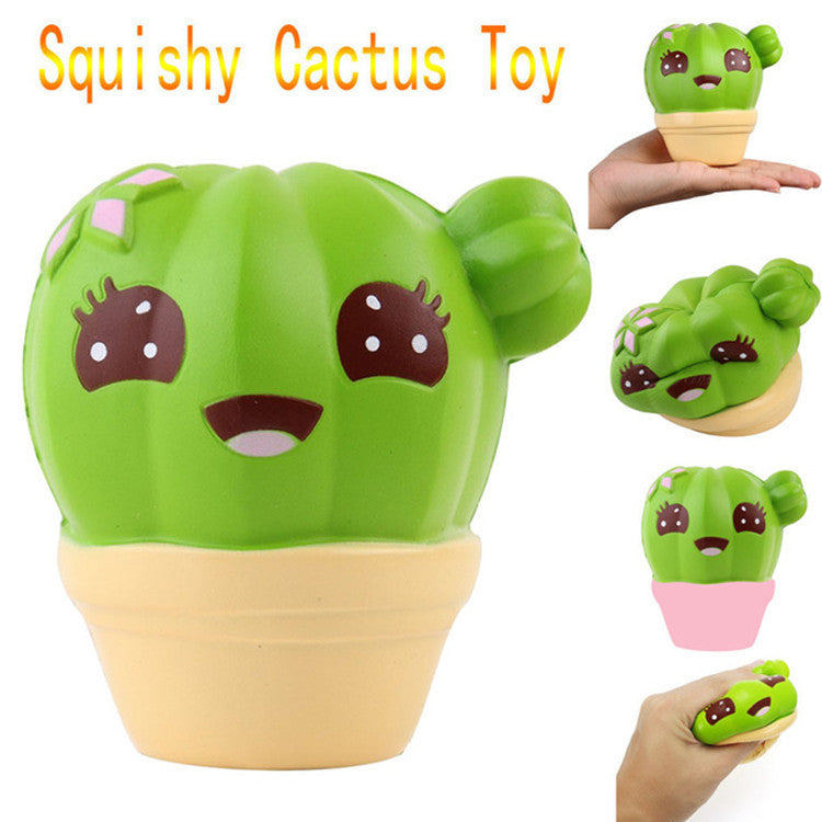 Wholesale Squishy PU Cactus Stress Relief Toy