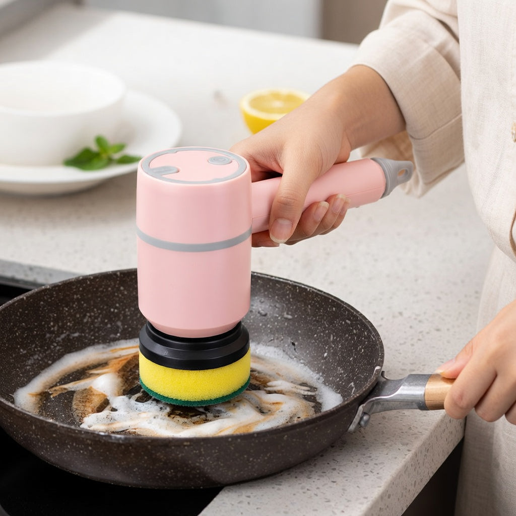 Electric Cleaning Brush with Rotating Head